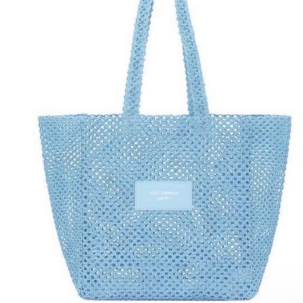 Dolce & Gabbana Blue Woven Tote Bag